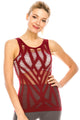 CUT OUT DETAIL SLEEVELESS TANK TOP