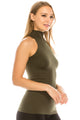 KURVE MOCK NECK SLEEVELESS TANK TOP
