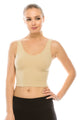 V-NECK RIBBED CROP TOP