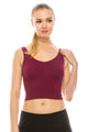 V-NECK RIBBED CROP TOP