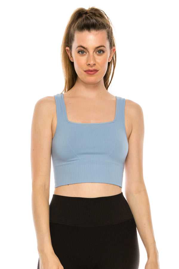 SQUARE NECK CROP TANK