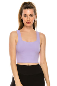 SQUARE NECK CROP TANK