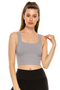 SQUARE NECK CROP TANK