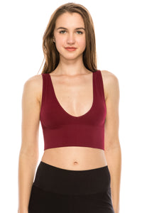 V-NECK CROP TANK