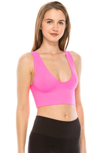 V-NECK CROP TANK