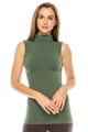 MOCK NECK SLEEVELESS TANK TOP