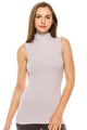 MOCK NECK SLEEVELESS TANK TOP