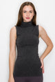 MOCK NECK SLEEVELESS TANK TOP