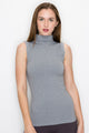 MOCK NECK SLEEVELESS TANK TOP