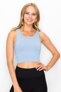 RIBBED CROP TANK TOP