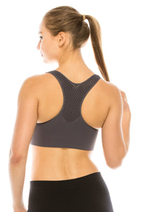 PADDED MESH RACERBACK SPORTS BRA