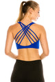DOUBLE LAYERED STRAPPY SPORTS BRA