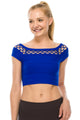 PEEPING SHORT SLEEVE CROP TOP