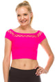 PEEPING SHORT SLEEVE CROP TOP