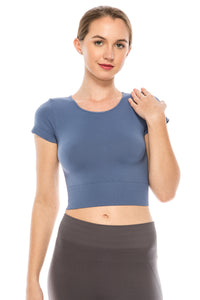 SHORT SLEEVE CROP TOP