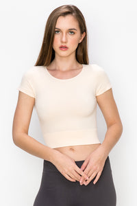 SHORT SLEEVE CROP TOP