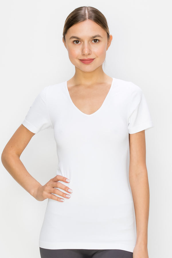 V-NECK SHORT SLEEVE TOP