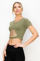 LADDERING CUTOUT CROP TOP