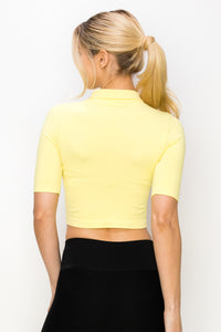 COLLAR CROP TEE