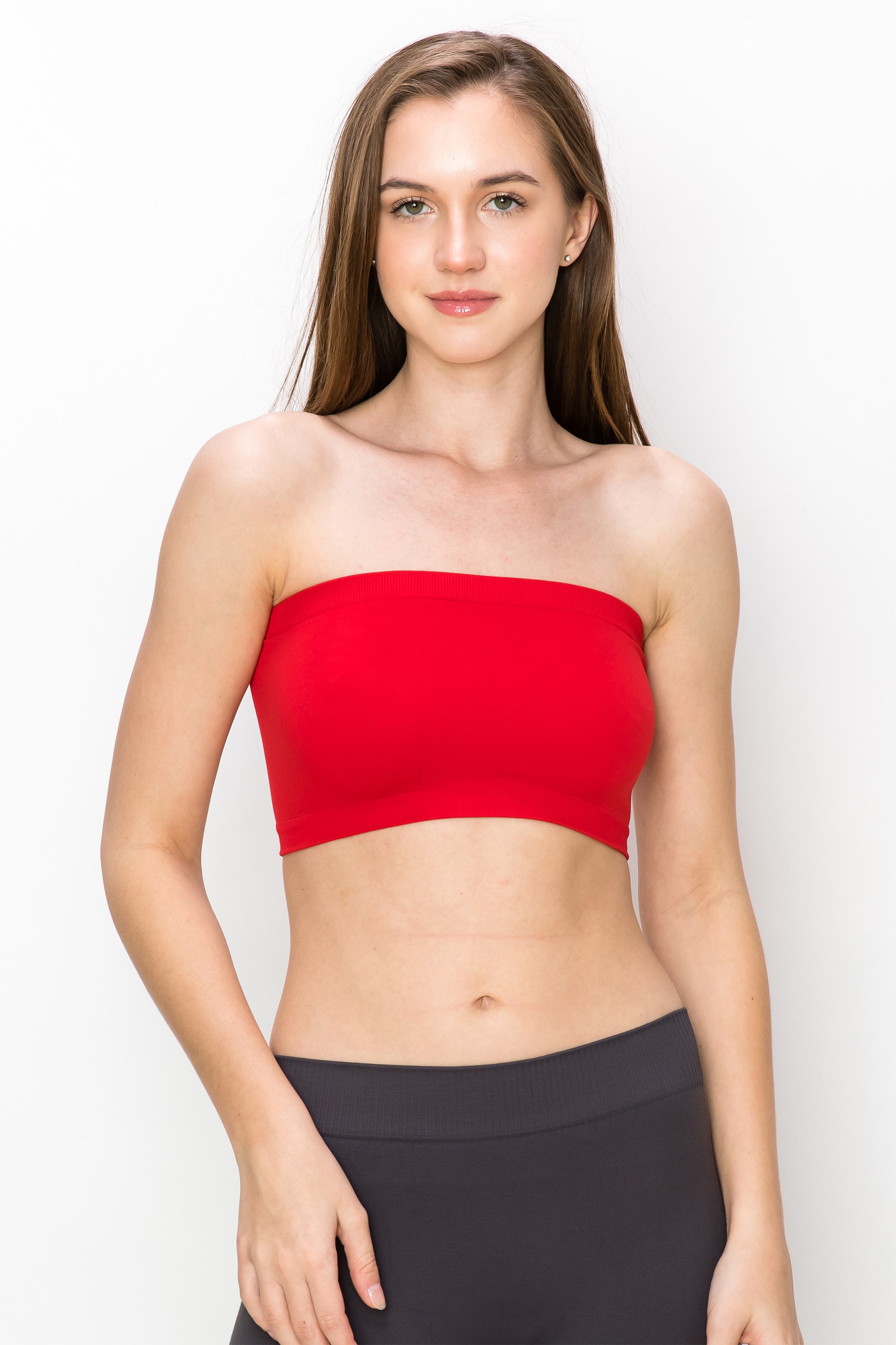 Kurve Women's Strapless Tube Top - Seamless Reversible Mini Bandeau Bra  Crop Tube Tops Stretch Bralette : : Clothing, Shoes & Accessories