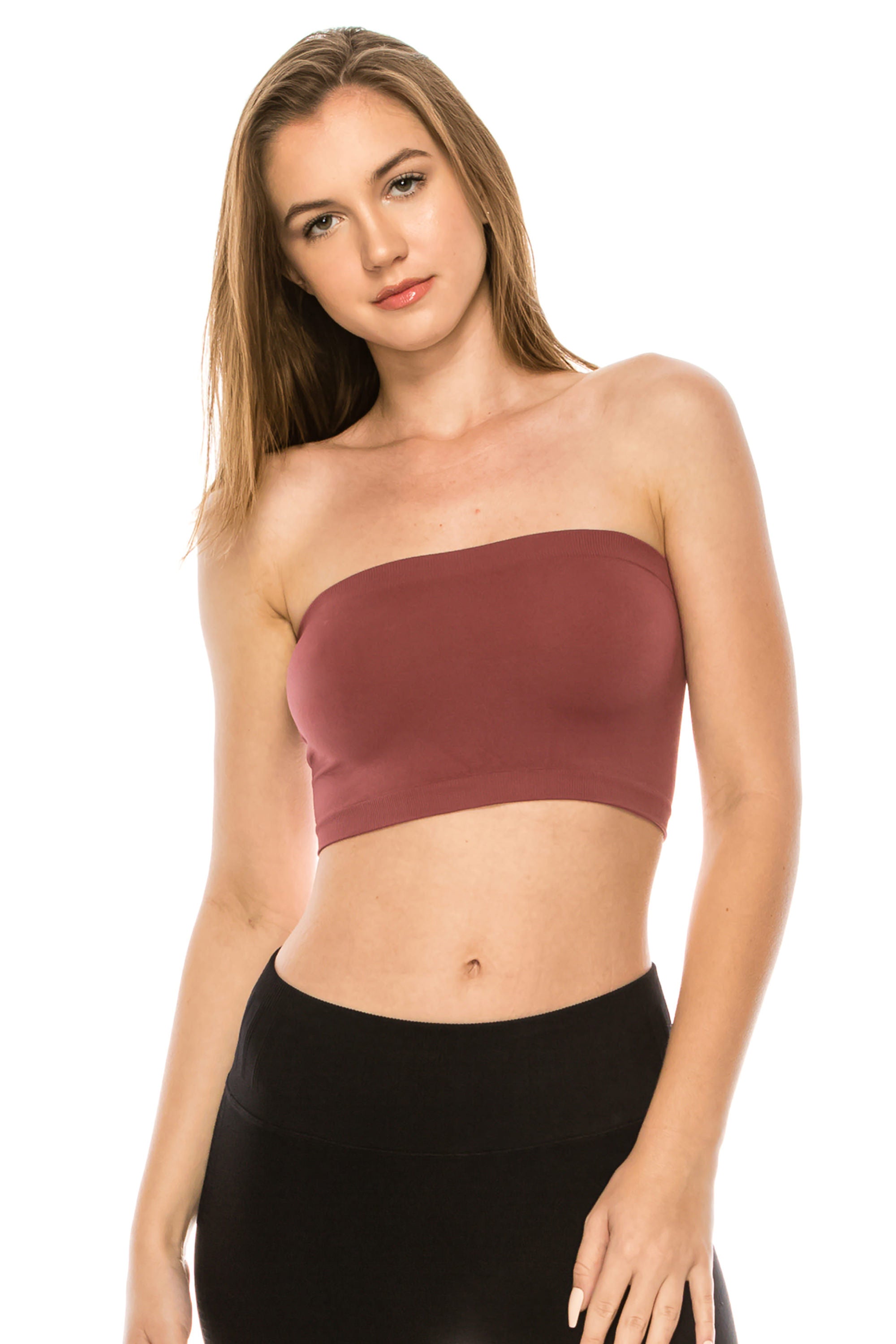 Strapless Bandeau Tube Top - Fits Small to XL - Seamless