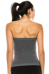 HEATHER MEDIUM CROP TUBE TOP