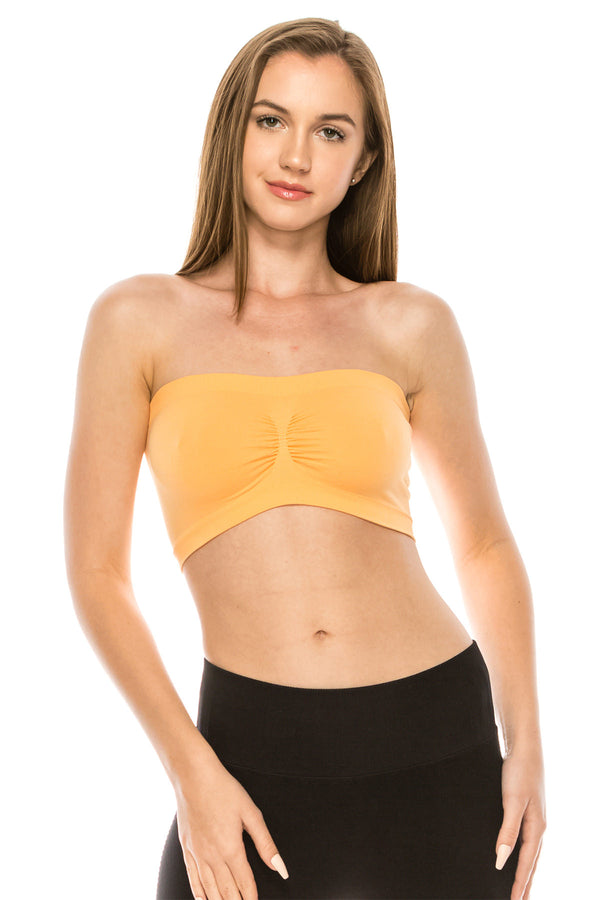 RUCHED FRONT TUBE TOP