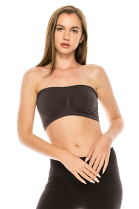 RUCHED FRONT TUBE TOP