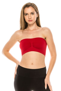 RUCHED FRONT TUBE TOP