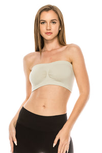 RUCHED FRONT TUBE TOP