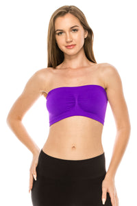RUCHED FRONT TUBE TOP