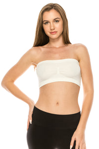 RUCHED FRONT TUBE TOP
