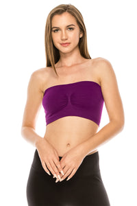 RUCHED FRONT TUBE TOP