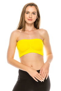 RUCHED FRONT TUBE TOP