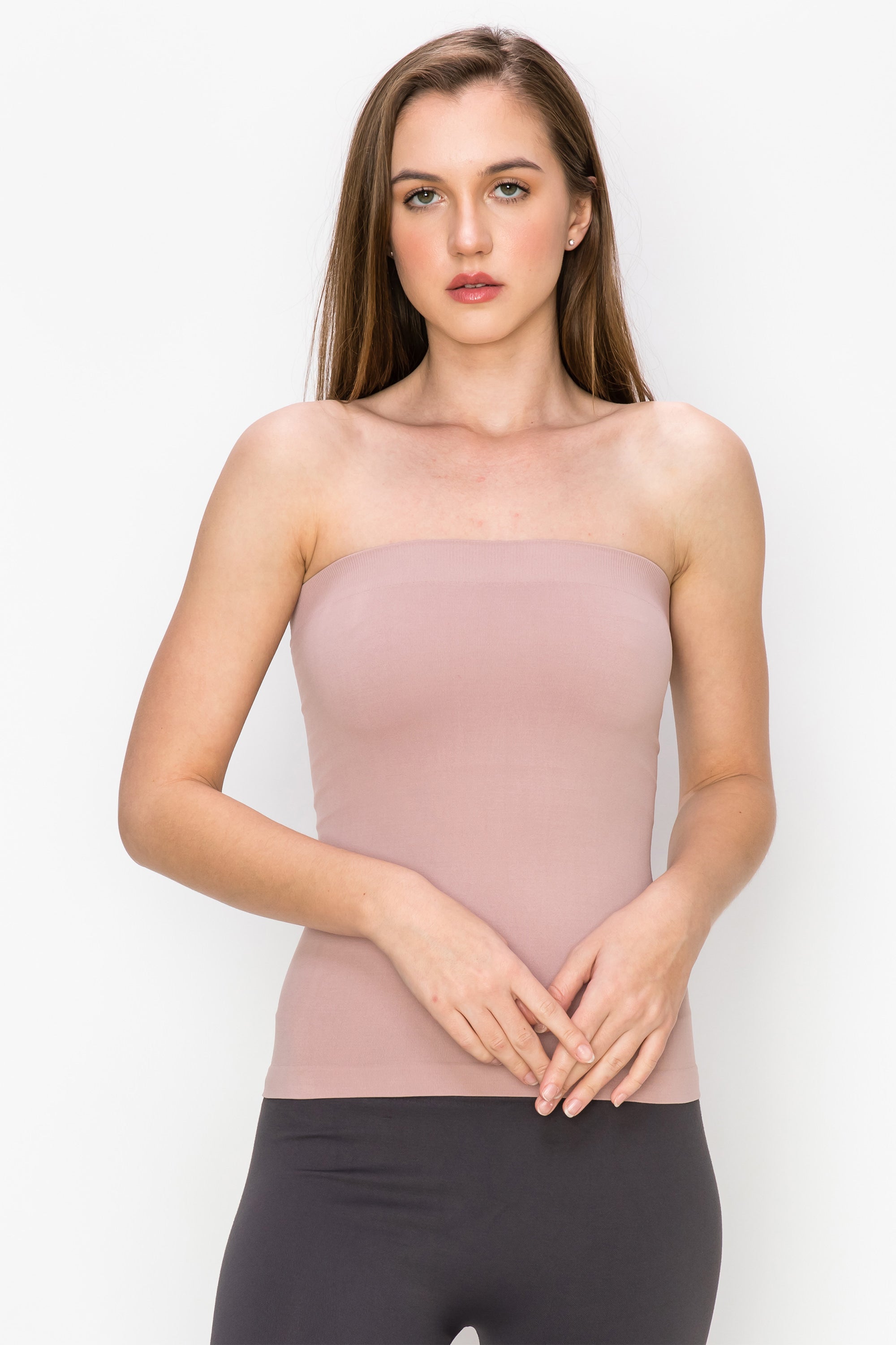 Women's Strapless Tube Tops with Built-in Shelf Bra- Seller from USA :  : Clothing, Shoes & Accessories