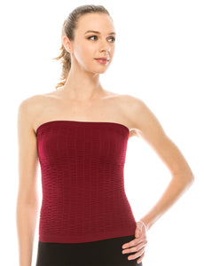 SMOCKED LONG TUBE TOP