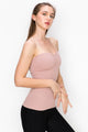 KURVE RIBBED RUCHING FRONT TUBE TOP