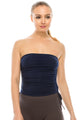 RUCHED CROP TUBE TOP