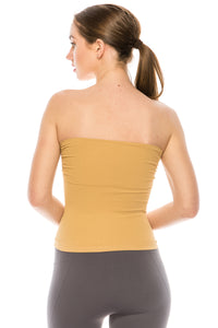 KURVE RIBBED RUCHING CROP TUBE TOP