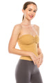 KURVE RIBBED RUCHING CROP TUBE TOP