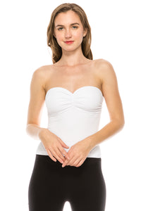 KURVE RIBBED RUCHING CROP TUBE TOP