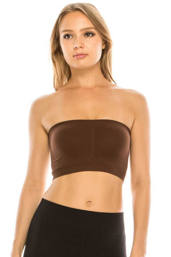 KURVE BUTTER SOFT SEAMLESS PADDED TUBE TOP