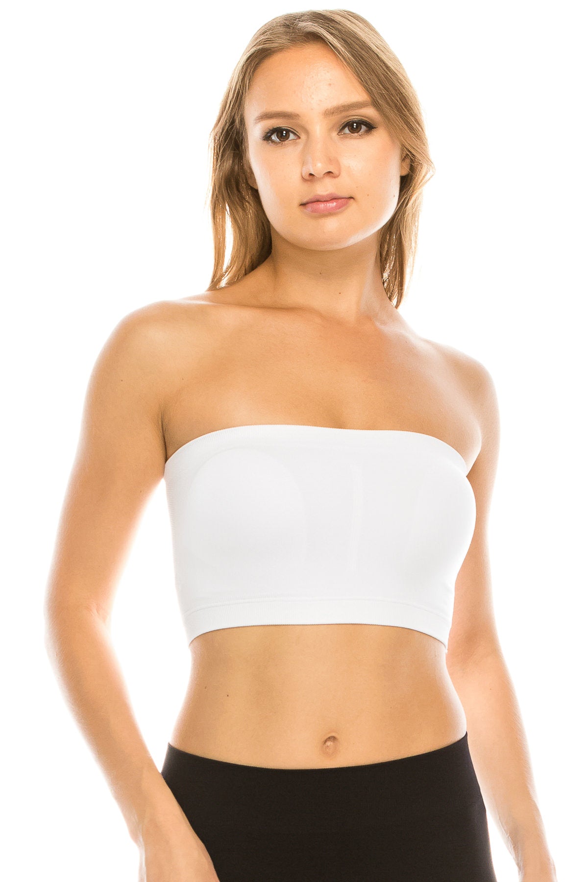 Women Tube Tops Strapless Bra Padded Tube Crop Top Underwear Trend (Color :  White, Size : XXL.) : : Clothing, Shoes & Accessories