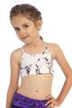 MARBLE TIE DYE KIDS X-BACK TIE DYE BANDEAU CAMI TOP