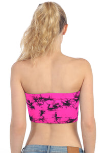 TIE DYED LACE TUBE TOP