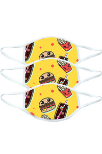 3 PACKS OF KIDS MASKS WITH PRINT